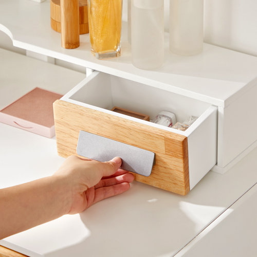 Corrigan Studio® Machen Vanity Set with Stool and Mirror & Reviews